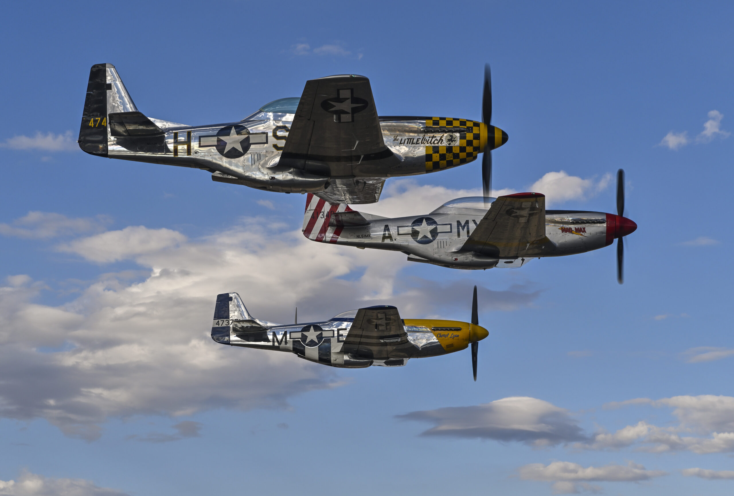 Jack Aces 3-ship Demo Team (sky view)